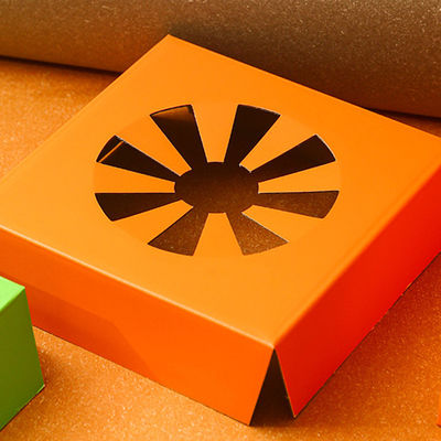 Colorful Printing Corrugated Cardboard Box Trays With Hole Insert