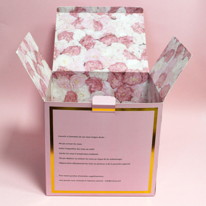 Printed Double Side Folding Carton Box For Holiday Flower Shipping