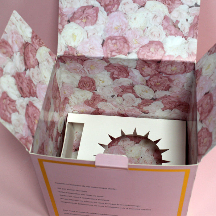 Printed Double Side Folding Carton Box For Holiday Flower Shipping