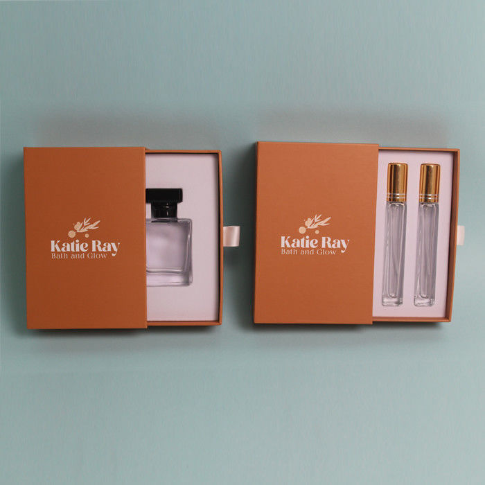 Rigid Set Up Cardboard Sliding Perfume Packaging Box With Foam Insert
