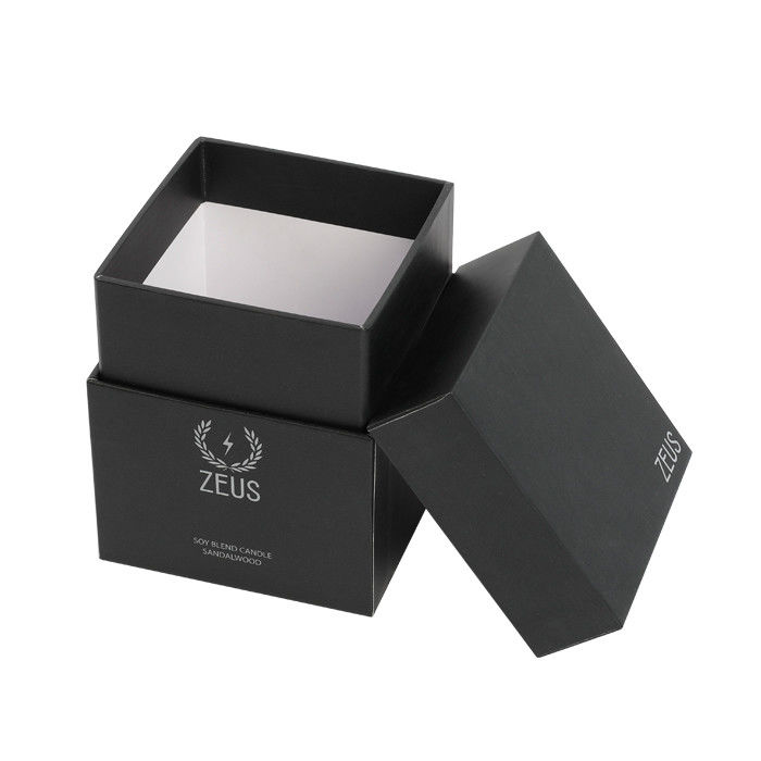Rigid Custom Printed Candle Boxes Cardboard Packaging Black