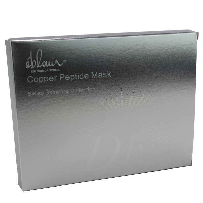 Beauty Cosmetic Face Mask Packaging Box Custom Design Silver Color Paper