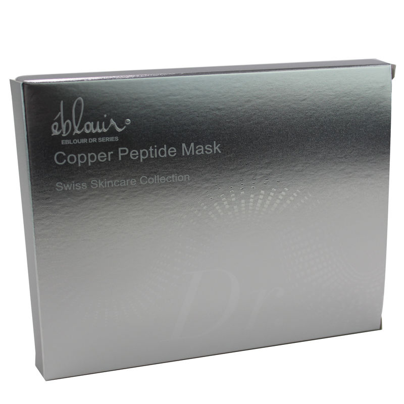 Beauty Cosmetic Face Mask Packaging Box Metallic Silver Color Paper