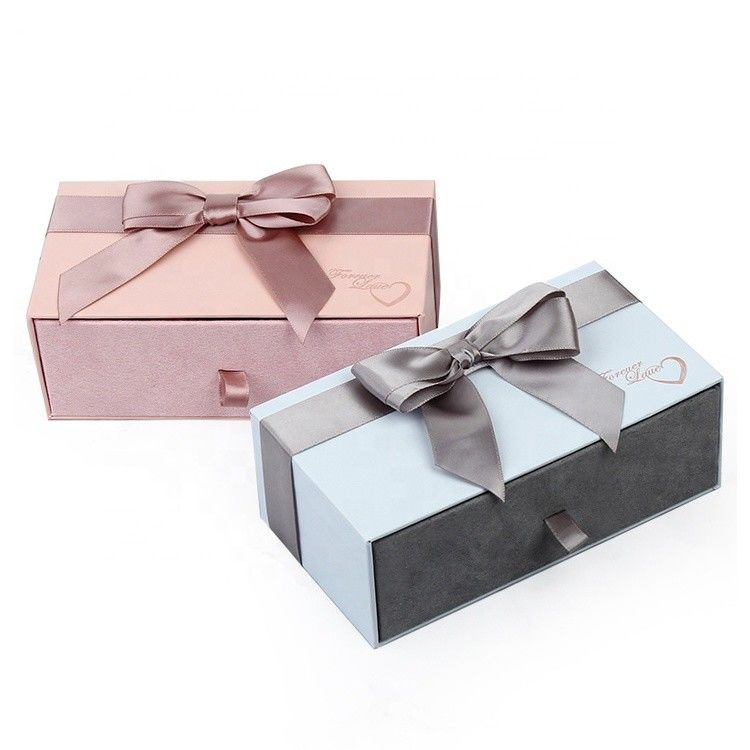 Pink Blue Jewelry Packaging Box Bags Necklace And Earring Gift Box