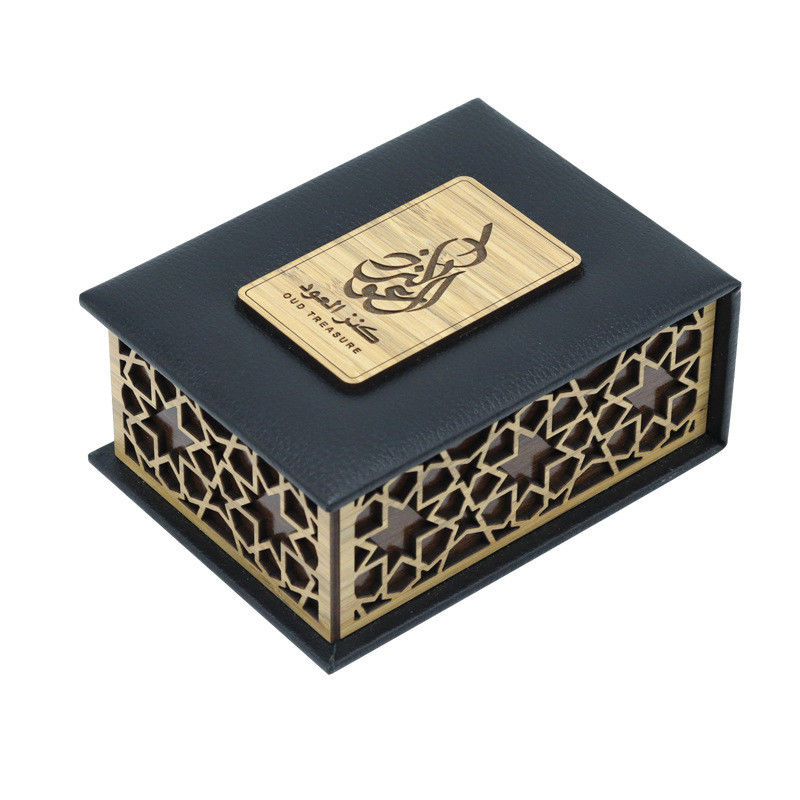 Smart Small Perfume Box Blue Gold Magnetic Gift Packaging