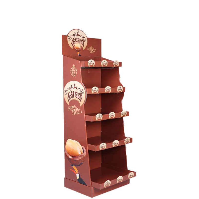 Floor Cardboard Counter Display Shop Product Display Stands For Retail