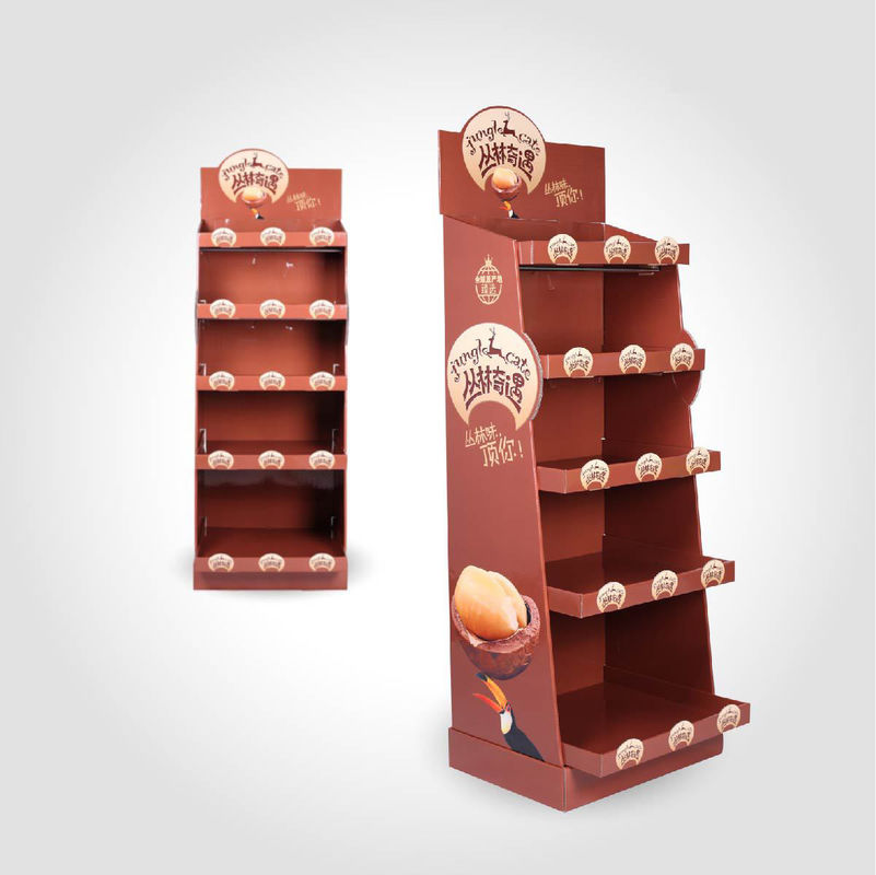 Floor Cardboard Counter Display Shop Product Display Stands For Retail