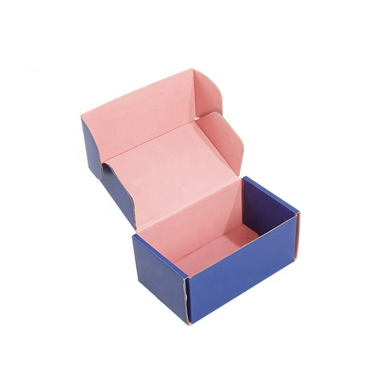 Rigid Cardboard Blue Pink Mailer Shipping Box For Perfume Botlle