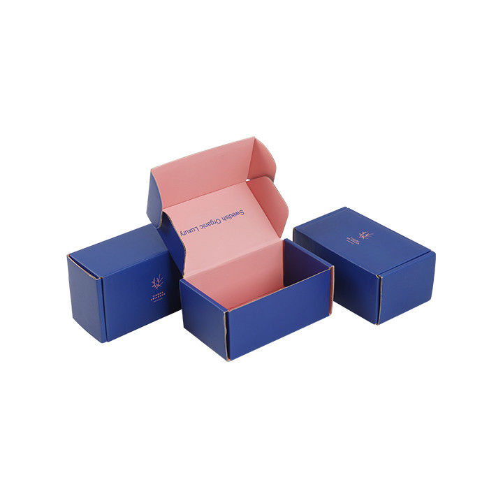 Rigid Cardboard Blue Pink Mailer Shipping Box For Perfume Botlle