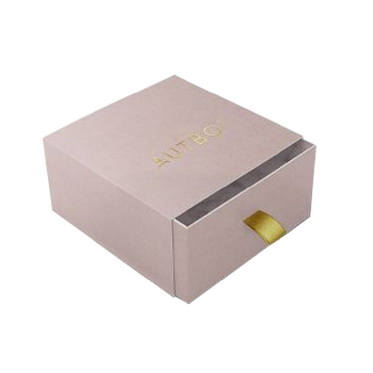Bulk Small Jewelry Shipping Boxes Sliding Drawer With Ribbon Pouch