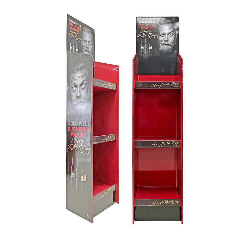 FSC Recycle Cardboard Counter Display Exhibition Shelves Pop Store Display Stocking  Stands
