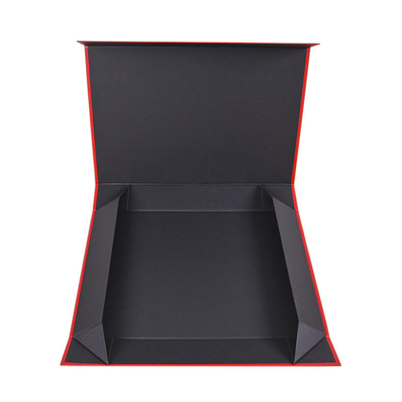 Personalised Black Chocolate Gift Box Folding Flaps Lid With Custom Printed