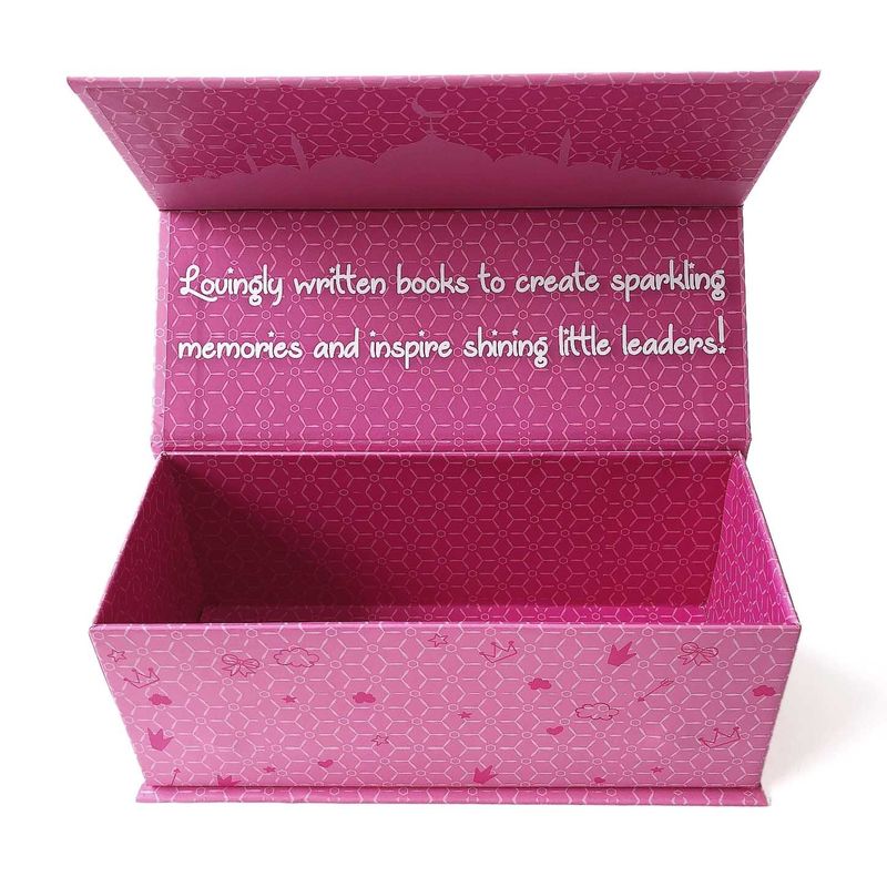 Luxury Printed Pink Rigid Cardboard Gift Box With Magnetic Closure