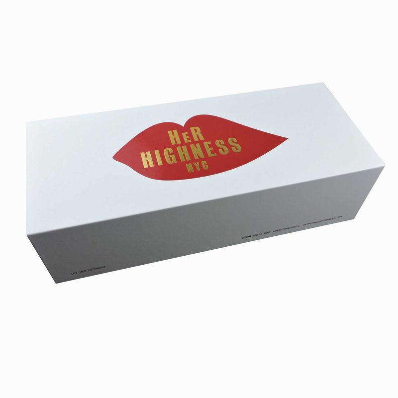 Luxury Retail Lip Gloss Boxes Red Printed Custom Hole Insert