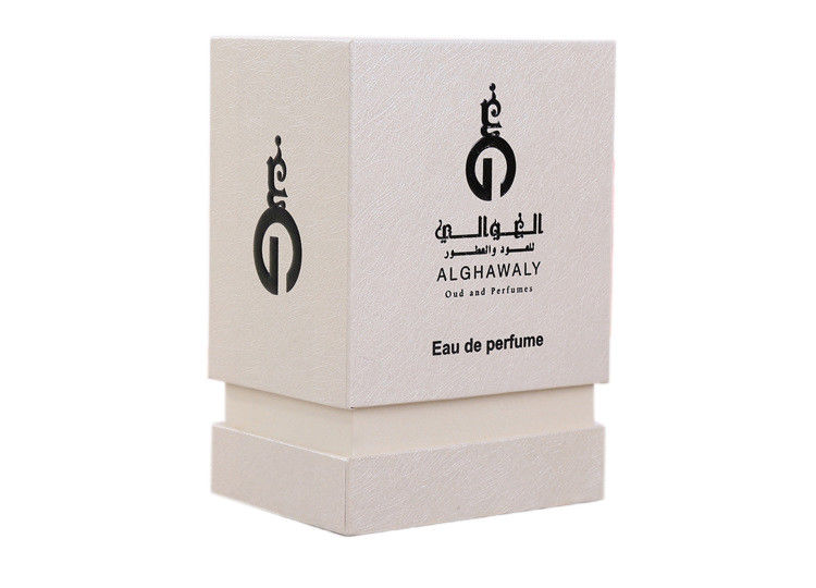White Classical Perfume Packaging Box With Cardboard Holder