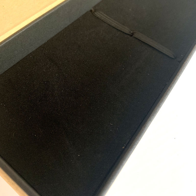 Eco Friendly Nature Cardboard Gift Box Black Printing Ribbon Closure
