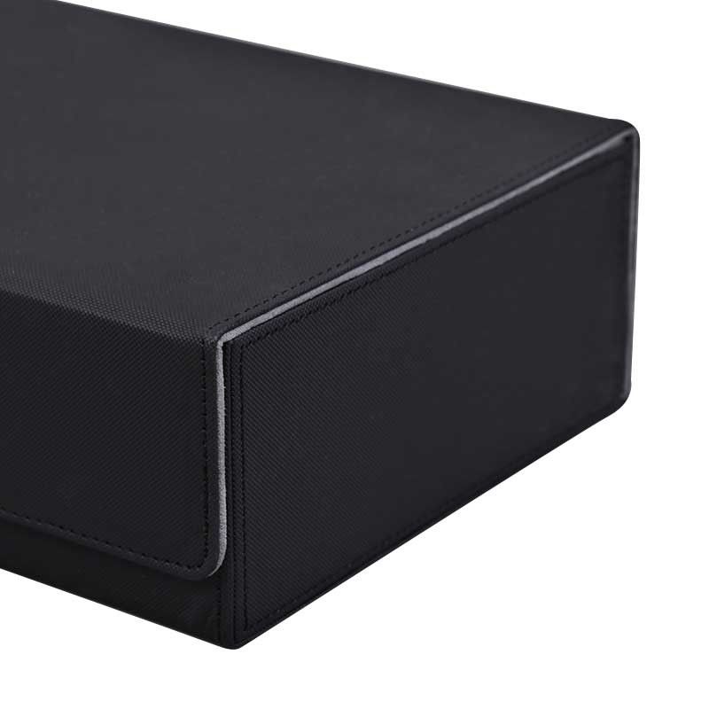Elegant Black Leather Gift Box Cards Set Packaging Box