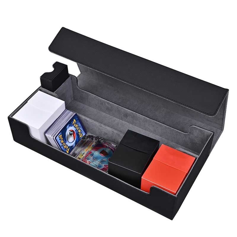 Elegant Black Leather Gift Box Cards Set Packaging Box