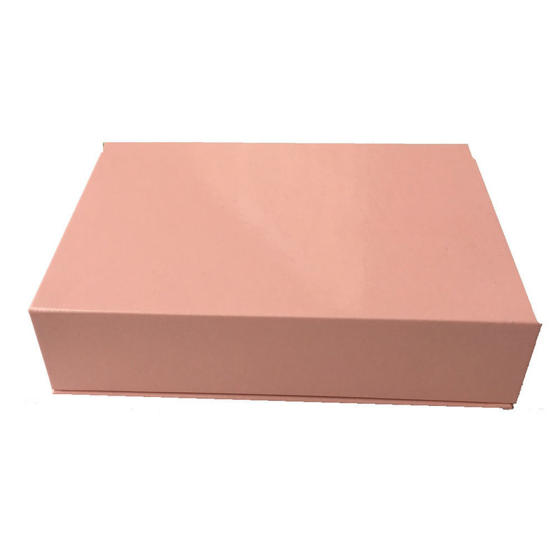 High Glossy Pink Chipboard Magnetic Closure Gift Box