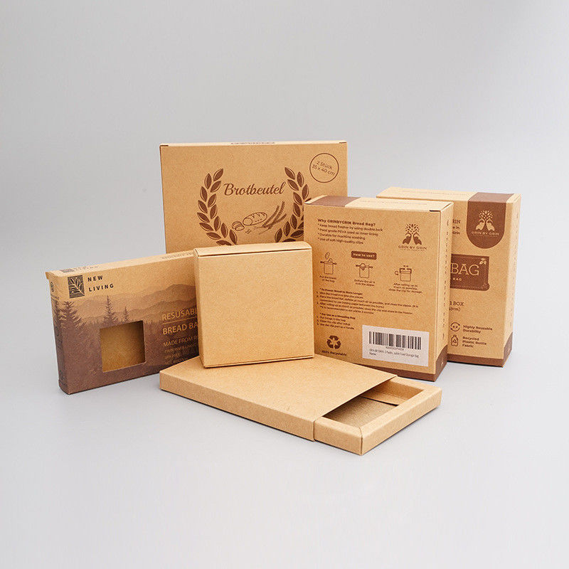 Eco Friendly Folding Carton Boxes Printing Bright Custom Color For Bread Bag