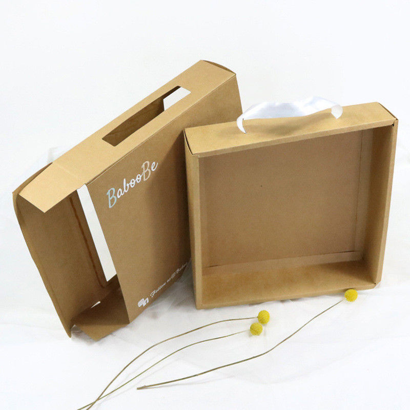 Eco Friendly Brown White Kraft Paper Packaging Box Customized Black White CMYK