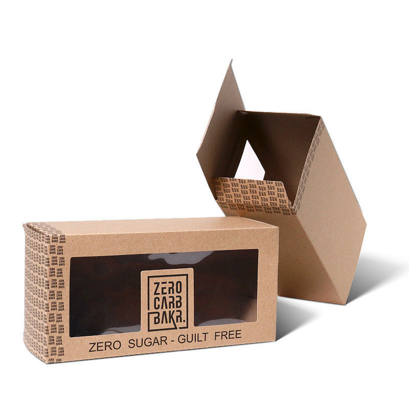 Brown Kraft Paper Foldable Carton Box With Luxury Foil Stamping Color