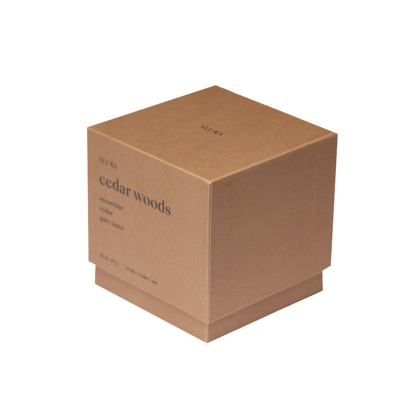 Custom Kraft Rigid Luxury Candle Box Packaging CMYK