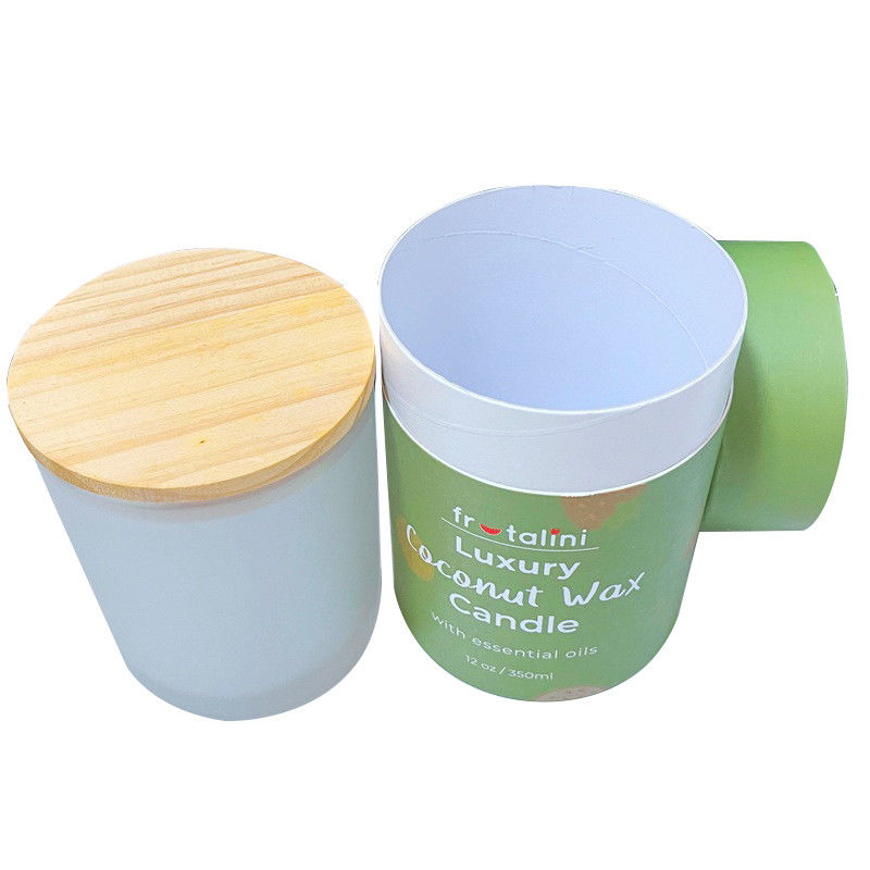 Cardboard Round Tube Packaging Box  For Tea Light Candle Glass Bottle