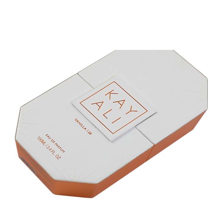 Fashion Orange Perfume Packaging Box Custom UV Coating Surface