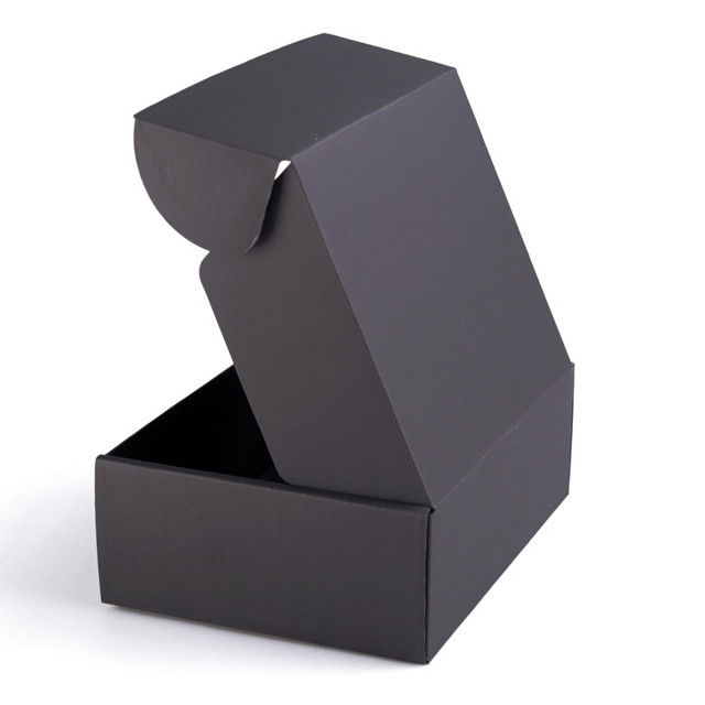 6x4x3 Black Custom Mailer Boxes Flat Shipping For Christmas Holidays