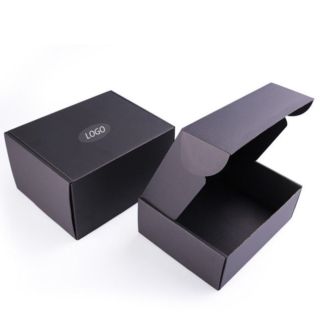 6x4x3 Black Custom Mailer Boxes Flat Shipping For Christmas Holidays
