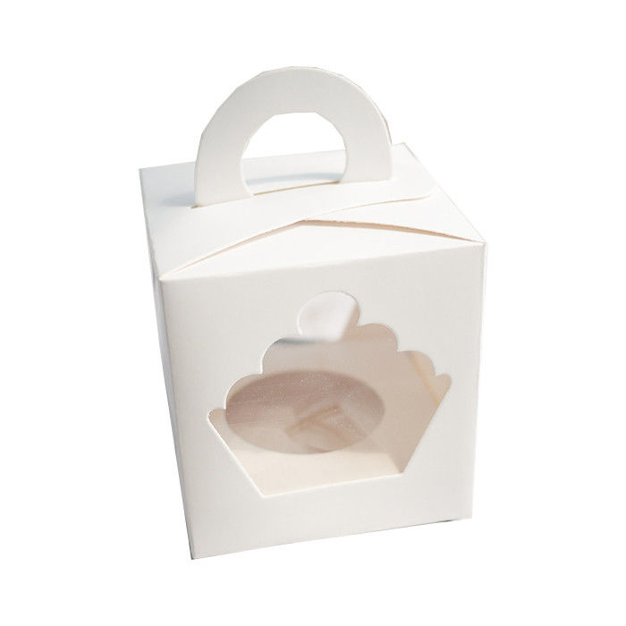 Food Grade White Cake Cardboard Box Trays With Cardboard Hole Holders Insert