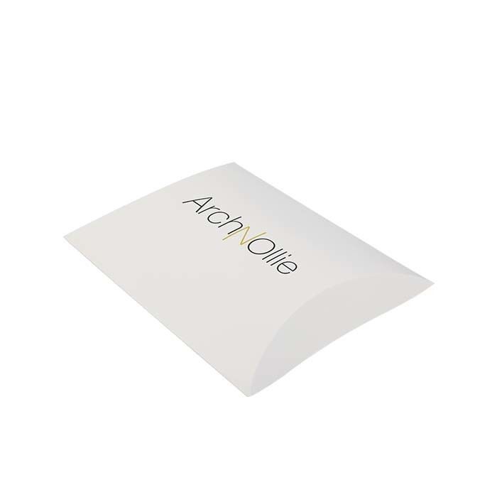 Foldable White Paperboard Pillow Box Custom CMYK Pantone