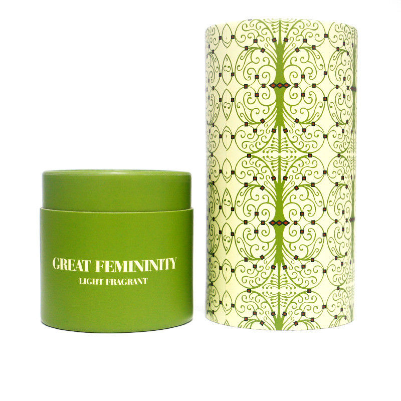 Colorful Printed Circle Cylinder Cardboard Round Box Containers For Light Fragrant Lamp