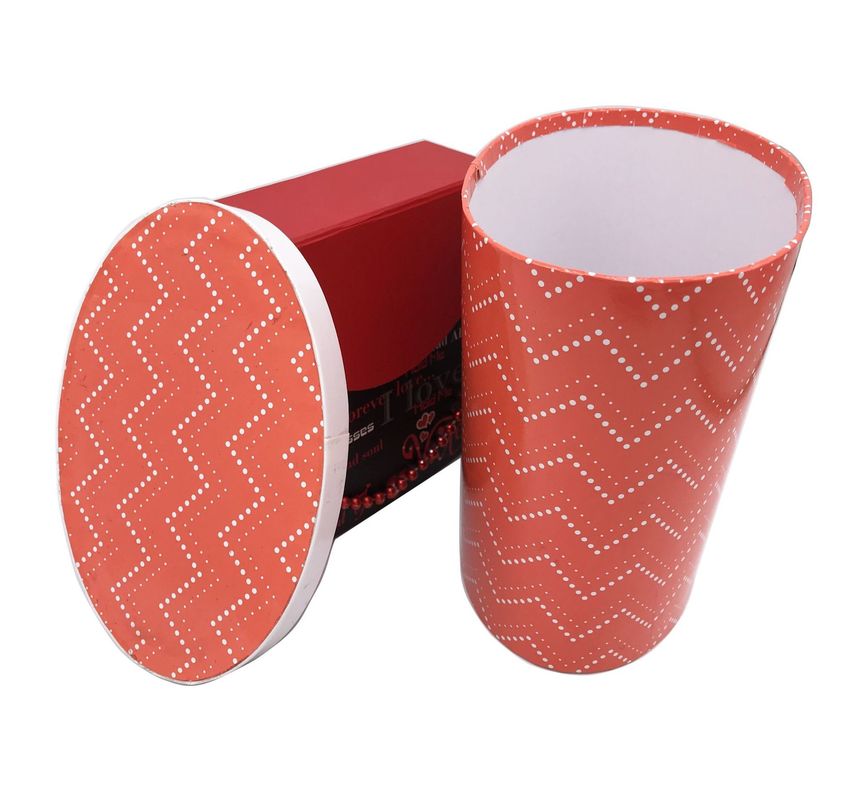 Custom Cardboard Round Box Oval Tube Containers Packing For Wine Storage