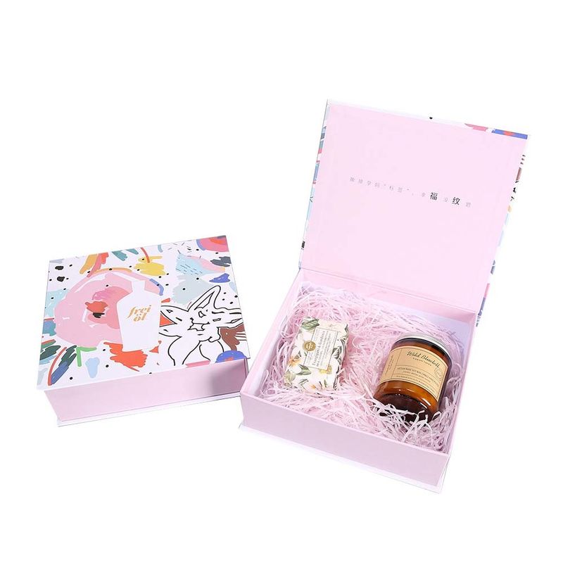 Cardboard Perfume Packaging Box Custom Pink And White Box For Women