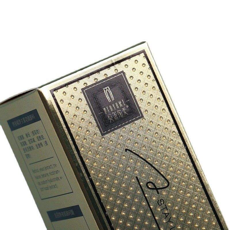 Luxury Gold skincare Carton Box Packing For Moisturizing Essence Bottle Custom Size