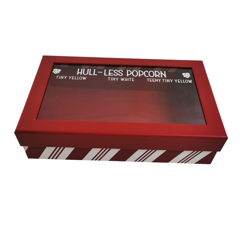 Ribbon Accessory Custom Logo Small Cardboard Boxes Cosmetic Packaging Solution With Clear Window