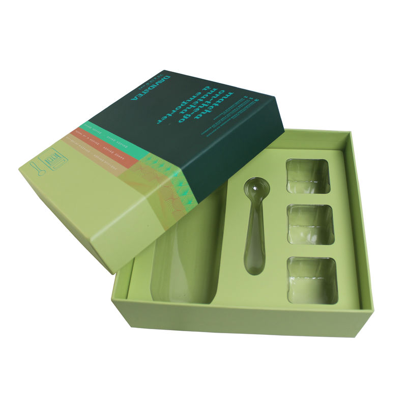 Handmade Paper Base And Lid Box With Custom Transparent Tray For Mailer Shipping