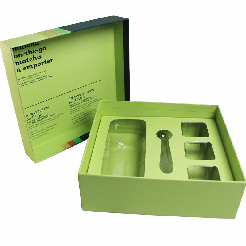 Handmade Paper Base And Lid Box With Custom Transparent Tray For Mailer Shipping