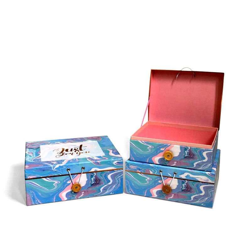 Colorful Packaging Gift Set Box With Magnetic Lid And Button Hook For Perfume Bottle