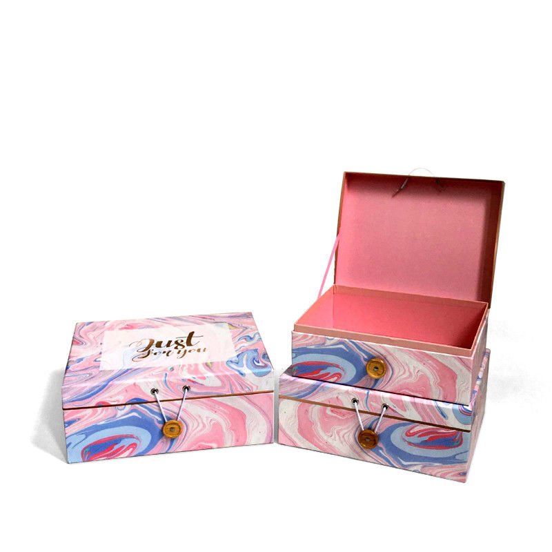 Colorful Packaging Gift Set Box With Magnetic Lid And Button Hook For Perfume Bottle