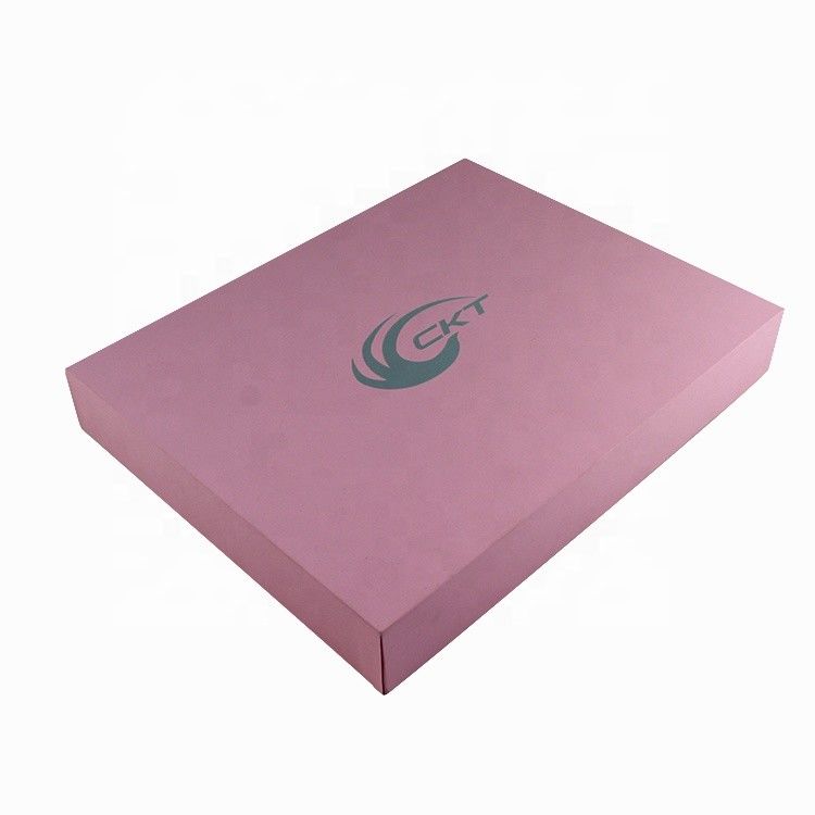 Custom  Paper Cosmetic Box Pink Gift Box With Velvet Surface Ideal For Beauty Equipment