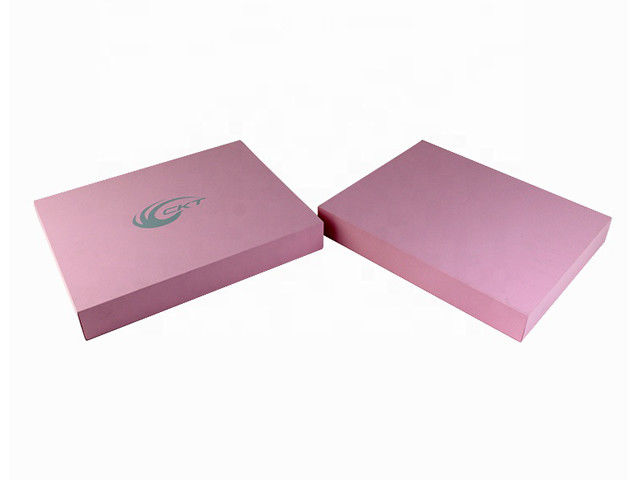 Custom  Paper Cosmetic Box Pink Gift Box With Velvet Surface Ideal For Beauty Equipment