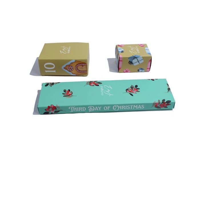 Christmas Blind Box Packaging As Cosmetic Gift Box small Cardboard Paper Boxes WithVivid Christmas Prints