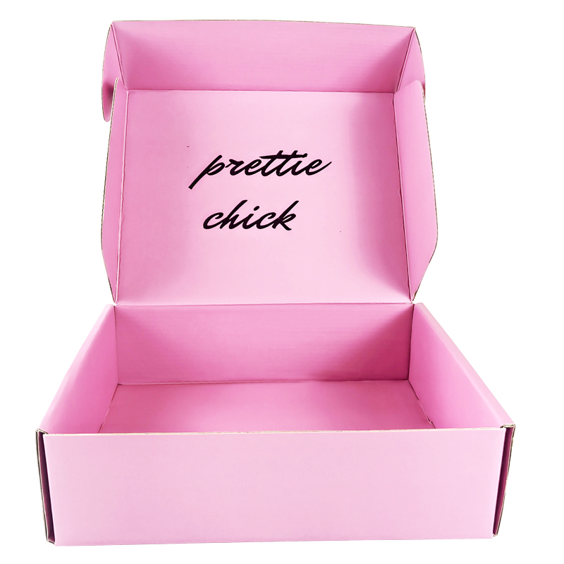 Custom Cardboard Pink Corrugated Shipping Boxes , Pink Corrugated Mailer Boxes For Cosmetic Packaging