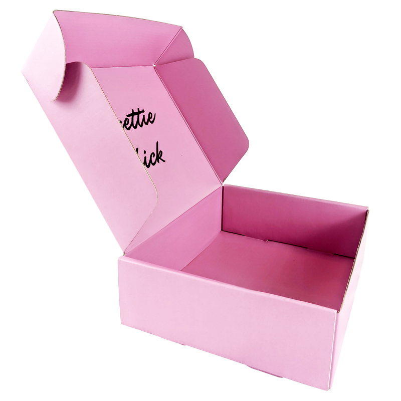 Custom Cardboard Pink Corrugated Shipping Boxes , Pink Corrugated Mailer Boxes For Cosmetic Packaging