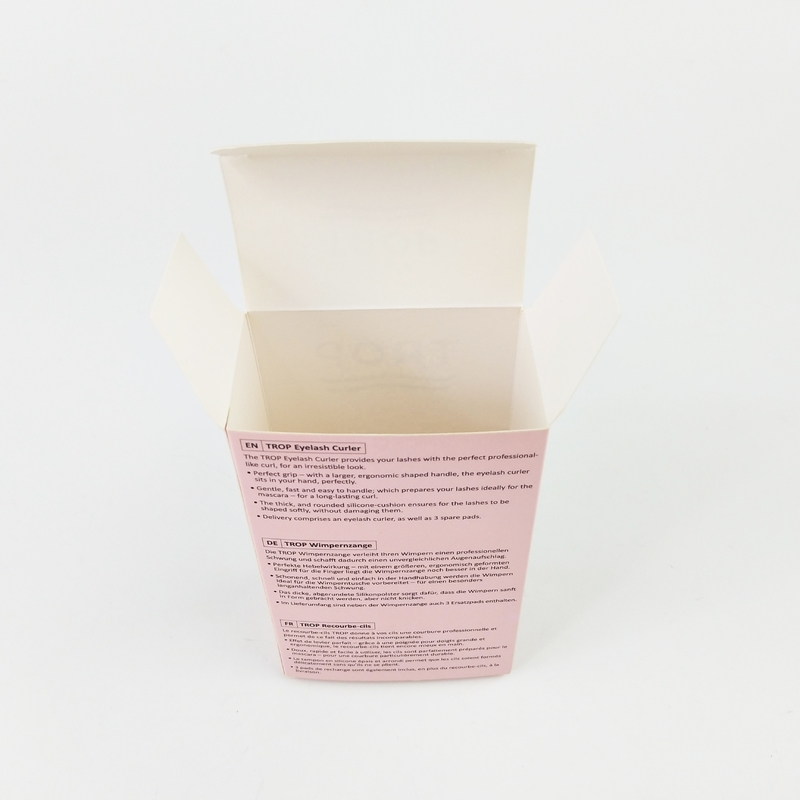 Eyelash Curler Paper Packaging Box With Custom Design CMYK & PMS & Pantone Color