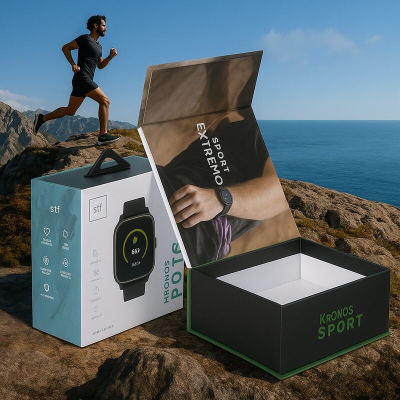 Custom Logo Luxury Recycled Cardboard Gift Box for Smart Watch Band Case Packaging