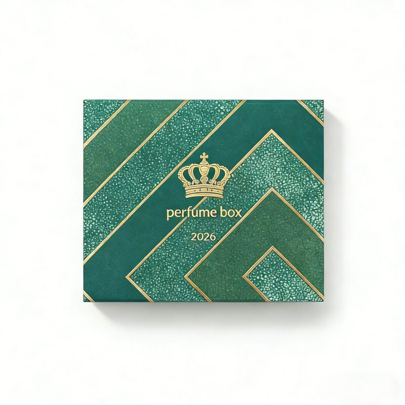 Luxury Perfume Packaging Box with Gold Foil Stamping and Rigid Construction for Customizable Logo Printing